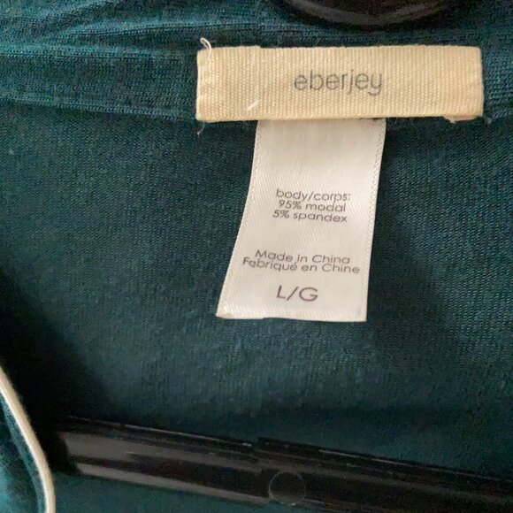 Eberjey Gisele Sleep Shirt top dress green teal Pajamas PJ sz large - Picture 3 of 4